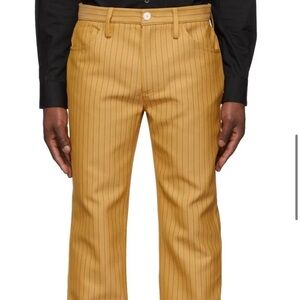 Séfr exclusive yellow pinstripe londré trousers size 32